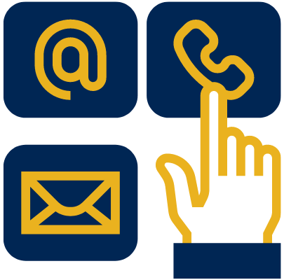 @ symbol, pointer finger at phone, envelope